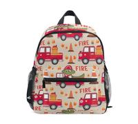 Sac à dos pour tout-petits garçons et filles, camion de pompiers crocodile, sac d'école pour enfants, Camions de pompiers crocodile, Small, Sacs à dos cool imprimé football