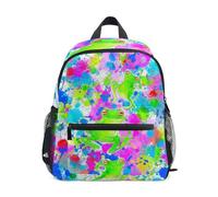 Sac à dos pour tout-petits, garçons et filles, grenouilles vives et ludiques, sac à dos de voyage pour enfants de 3 à 8 ans, Aquarelle grenouilles ludiques vibrantes, Small, Sacs à dos mignons