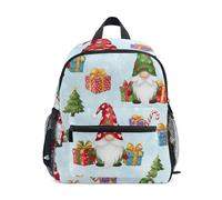 Sac à dos pour tout-petits, garçons et filles, nains de Noël bleu clair pour petit enfant avec étiquette nominative, sac de voyage, 3 à 8 ans, Nains de Noël Bleu clair, Medium, Sacs à dos mignons