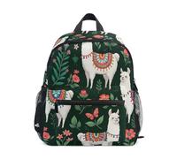 Sac à dos pour tout-petits garçons et filles, sac à dos de voyage avec étiquette nominative, mini sacs à dos pour petits enfants, Fleurs de lama, 3-5 Years, Sacs à dos mignons