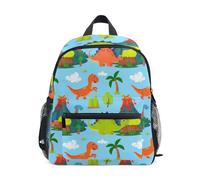 Sac à dos pour tout-petits garçons et filles, sac à dos pour enfants avec étiquette nominative, sac à dos de voyage, 3 à 8 ans, Paysage de dinosaures mignons, Small, Sacs à dos mignons