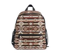 Sac à dos pour tout-petits garçons et filles, sacs à dos à rayures géométriques tribales avec étiquette nominative, 3-8 ans,