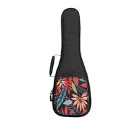 Sac à dos pour ukulélé de concert - Sac à dos en nylon robuste avec poche de rangement supplémentaire et double sangles réglables et poignée - 53,3 à 76,2 cm (76,2 cm, jardin mystérieux)