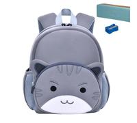 Sac à dos préscolaire imperméable avec animaux de dessins, gris, Consulte | Sac à dos de grande capacité pour enfants pour le quotidien, l'école, les vacances, le jardin d'enfants, la maternelle