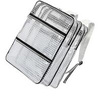 Sac à dos professionnel de 45,7 cm - Outil de blindage statique - En PVC solide - Pour chantiers de construction - Transparent - Pour techniciens