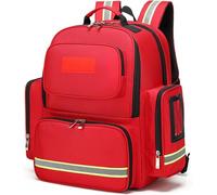 Sac à Dos Professionnel de Premiers Secours Vide, sac à dos de survie en cas de traumatisme pour la randonnée en plein air, le voyage, le camping et la garde d'enfants.(Red)