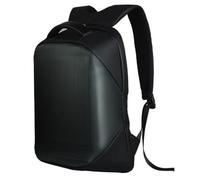 Sac à dos programmable de 15,6 pouces LED avec tissu imperméable et affichage personnalisable pour la publicité extérieure, Noir/blanc, 40x30x13cm