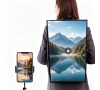 Sac à Dos publicitaire LCD 21,5" avec Haut-Parleur Résolution 1080 x 1920 Luminosité 1000 nits Android 11 pour événements