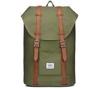 Sac à Dos Quotidien décontracté KAUKKO Sac à Dos d'élèves légers Sac de Rangement pour Ordinateur Portable 16" pour Voyage/Sport/Camping Armée Verte