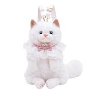 Sac à dos réaliste en peluche de chat Ragdoll, sac à bandoulière pour chato | Sac à dos réaliste en forme de chat avec bouton sonore Meow, patte articulée, sac à dos animal à sangle réglable, cadeau de j