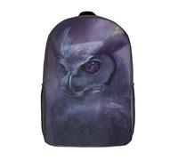Sac à dos « Regard de hibou étoilé » imprimé en 3D pour enfants, sac d'école garçon, sac tendance, sac de voyage, sac scolaire pour garçons, élèves du primaire et du collège, 43 cm (17 pouces)