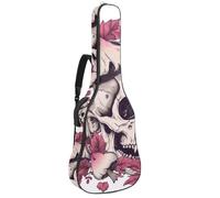 Sac à dos rembourré pour guitare acoustique avec bandoulière réglable Motif bouledogue français, Multicolore 05, 42.9x16.9x4.7 in, Sac à dos décontracté