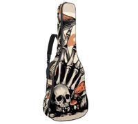 Sac à dos rembourré pour guitare acoustique avec bandoulière réglable Motif bouledogue français, Multicolore 06, 42.9x16.9x4.7 in, Sac à dos décontracté