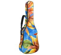 Sac à dos rembourré pour guitare acoustique avec bandoulière réglable Motif bouquet de tournesols aquarelle, Multicolore 02, 42.9x16.9x4.7 in, Sac à dos décontracté