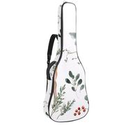 Sac à dos rembourré pour guitare acoustique avec motif de cerf avec feuilles et poches réglables pour guitare acoustique, Multicolore 02, 42.9x16.9x4.7 in, Sac à dos décontracté