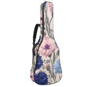 Sac à dos rembourré pour guitare acoustique avec motif éléphant et cupcakes, Multicolore 02, 42.9x16.9x4.7 in, Sac à dos décontracté