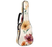 Sac à dos rembourré pour guitare acoustique avec motif éléphant et cupcakes, Multicolore 04, 42.9x16.9x4.7 in, Sac à dos décontracté