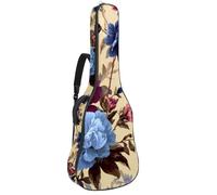 Sac à dos rembourré pour guitare acoustique avec motif éléphant et cupcakes, Multicolore 05, 42.9x16.9x4.7 in, Sac à dos décontracté