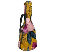 Sac à dos rembourré pour guitare acoustique avec motif éléphant et cupcakes, Multicolore 06, 42.9x16.9x4.7 in, Sac à dos décontracté