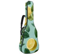 Sac à dos rembourré pour guitare acoustique avec motif éléphant et cupcakes, Multicolore 07, 42.9x16.9x4.7 in, Sac à dos décontracté