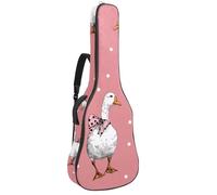 Sac à dos rembourré pour guitare acoustique avec motif éléphant et cupcakes, Multicolore 10., 42.9x16.9x4.7 in, Sac à dos décontracté