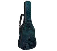 Sac à dos rembourré pour guitare acoustique Motif branches de sapin, baies, fleurs et fougères, Multicolore 05, 42.9x16.9x4.7 in, Sac à dos décontracté