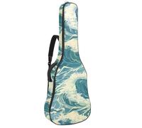 Sac à dos rembourré pour guitare acoustique Motif branches de sapin, baies, fleurs et fougères, Multicolore 08, 42.9x16.9x4.7 in, Sac à dos décontracté