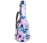 Sac à dos rembourré pour guitare acoustique, motif hérissons, champignons et feuilles d'automne, sac à dos avec bretelles réglables, Multicolore 06, 42.9x16.9x4.7 in, Sac à dos décontracté