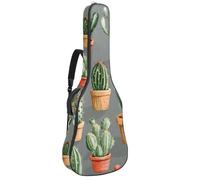 Sac à dos rembourré pour guitare acoustique, motif hérissons, champignons et feuilles d'automne, sac à dos avec bretelles réglables, Multicolore 07, 42.9x16.9x4.7 in, Sac à dos décontracté