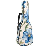 Sac à dos rembourré pour guitare acoustique, motif hérissons, champignons et feuilles d'automne, sac à dos avec bretelles réglables, Multicolore 04, 42.9x16.9x4.7 in, Sac à dos décontracté