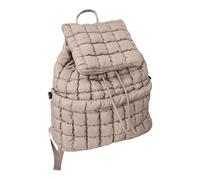 Sac à dos rembourré, sac à dos rembourré - Sac à livres pour ordinateur en nylon gonflé, sac à dos décontracté, sac à dos léger, élégant pour les sports universitaires, les voyages de travail, Kaki