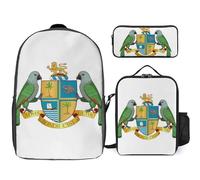 Sac À Dos République Dominicaine Emblème National Sac Scolaire Léger Pour Filles Et Garçons Ensemble Grande Capacité Sac À Dos Imperméable Avec Sac Déjeuner Et Trousse Pour Enfants Étudiants Ados