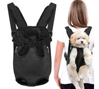 Sac à Dos Respirant et Réglable pour Chiens et Chats Pliable, Adaptable aux Petits Animaux 1-4kg (M, Noir)