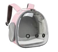 Sac à dos respirant for oiseaux de compagnie, sac à dos de voyage for oiseaux, conception ventilée, petit et léger, sac de sortie for animaux de compagnie, sac polyvalent for petits animaux(PINK)