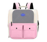 Sac à dos respirant pour chat - Taille portable du porteur d'animal de compagnie, sac en maille léger et spacieux | Ceinture de taille sûre durable Bretelles rembourrées, Sac à dos de voyage pour