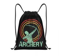 Sac à dos rétro avec cordon de serrage pour tir à l'arc, pour femmes et hommes, sac de sport, de gym, portable, vintage