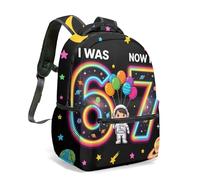 Sac à dos rétro des années 80 avec imprimé Lightning 67 Seven - 40,6 cm - Pour garçons et filles, 14, L, Décontracté