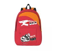 Sac à dos rétro lavable HKS Power Turbo, cadeau de rentrée scolaire, multifonction pour Garcon et fille, cartable pour le travail Noir