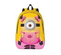 Sac à dos rétro lavable pour ordinateur portable Minions, motif Moi, moche et méchant, ideal pour les cadeaux Noir