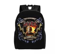 Sac à dos rétro Rock Hells Bells AC DC pour ordinateur portable, pour homme et femme, tendance, pour l'école, le collège, les étudiants Noir