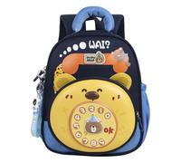 Sac à dos rigide cartoon compagnon idéal pour tout-petits et écoliers Bretelles doubles ajustables extérieure protectrice conception ergonomique pour un confort quotidien et (Dark Blue, One Size)