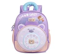 Sac à dos rigide cartoon compagnon idéal pour tout-petits et écoliers Bretelles doubles ajustables extérieure protectrice conception ergonomique pour un confort quotidien et (Purple, One Size)
