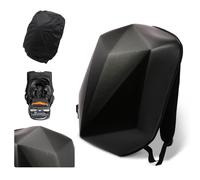 Sac à Dos Rigide en Fibre de Carbone Etanche et en Forme de Diamant avec Grande Capacité de 30 L pour Moto Vélo et Activités en Plein Air