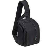 Sac à dos - RIVACASE - Compatible Reflex - Mono-bretelle - 2 objectifs - Doublure douce verte