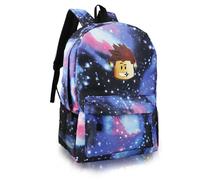 Sac à Dos Robllox, Cartable D'éCole pour Adolescents, Cartable Primaire Rob-lx pour Enfants, Sac à Dos De Voyage Grande Capacité 17in, pour GarçOns de 3 à 12 Ans