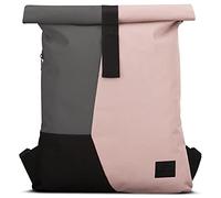 Sac à Dos Roll Top Rose-Gris - Sac de Sport JOHNNY URBAN Oskar Femmes & Hommes Conçu de Bouteilles en Plastique Recyclé - Sac de Voyage Rolltop Multicolore - Sac de Gym Moderne Résistant à l'eau