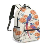 Sac à dos romantique avec illustration florale rose, 40 cm, sac d'école pour filles et femmes, impression complète à 360°, motif d'amour rêveur coloré, 05, L, Décontracté