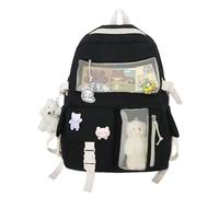 sac à dos, sac d'école - Sac à dos pour fille japonaise Sac d'école pour filles de grande capacité,Plusieurs poches pour ours Sacs d'école d'anime pour filles, livres, Noir , riferimento