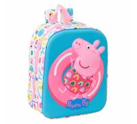Safta Sac à dos de crèche PEPPA Pig 3D - adaptable chariot, nettoyage facile, 22x10x27 cm blanc/rose