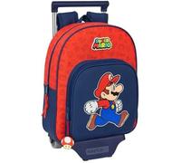Safta Super Mario Trick Wheeled Backpack Rouge,Orange